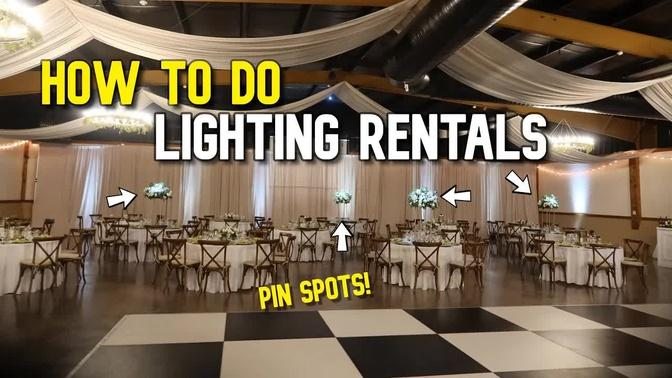 DJ Tips - Wedding Lighting Design Rentals (Pin Spots and Uplighting)