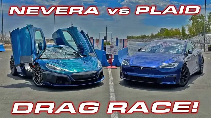 IS 1,914 HP ENOUGH TO BEAT TESLA? NEVERA vs PLAID * Quickest Production  Cars in the World DRAG RACE