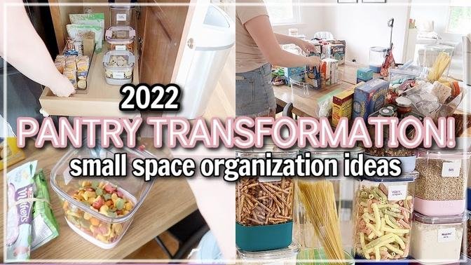 SMALL PANTRY EXTREME DECLUTTER & ORGANIZE WITH ME 2022 /  KONMARI CLEAN DECLUTTERING & ORGANIZING