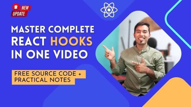 Master Complete React Hooks Tutorial in Hindi 🔥 Free Notes + Code