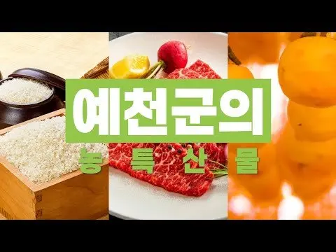 예천 농특산물 홍보 타이포그래피