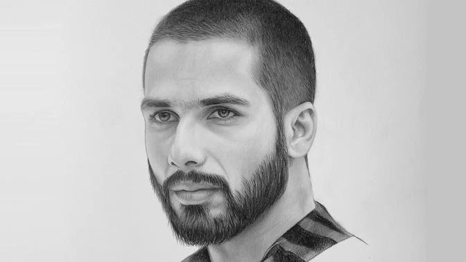 Drawing Shahid Kapoor Pencil drawing Timelapse