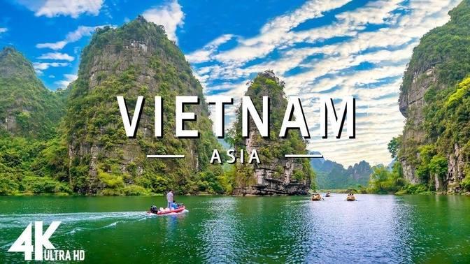 FLYING OVER VIETNAM 4K UHD - Relaxing Music Along With Beautiful Nature ...