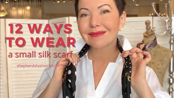 12 Ways to Wear A Small Silk Square Scarf