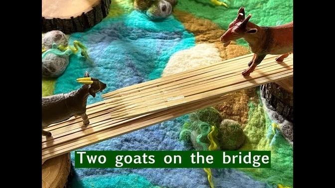 Two goats on the bridge : a fable about stubbornness and peace ☮️
