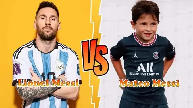 Lionel Messi Vs Mateo Messi (Messi's Son) VS Transformation ★ From Baby To 2022