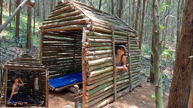 3 Days Solo Bushcraft – Build Off Grid Tiny House, Survival Forest Shelter, Diy – ana bushcraft