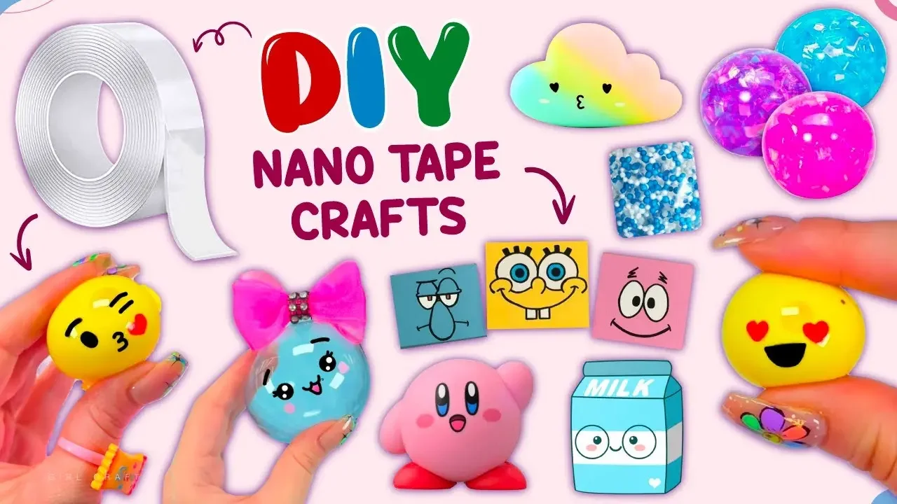 10 DIY NANO TAPE CRAFTS - How to make nano tape bubbles! - Viral Nano ...