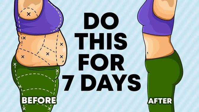 DO THIS FOR 7 DAYS & LOOK IN MIRROR (LOSE FAT in 7 days) Belly, Waist & Abs - 5 minute Home Workout