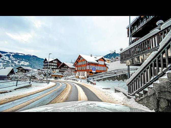 Driving Grindelwald to Lauterbrunnen in Winter ❄️ Switzerland is beautiful! 🇨🇭