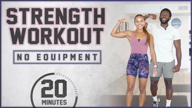 20 Minute Bodyweight Strength Workout [FULL BODY // No Equipment]