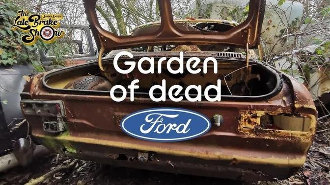Secret Garden of abandoned rare classic Fords and more. Carchaeology!
