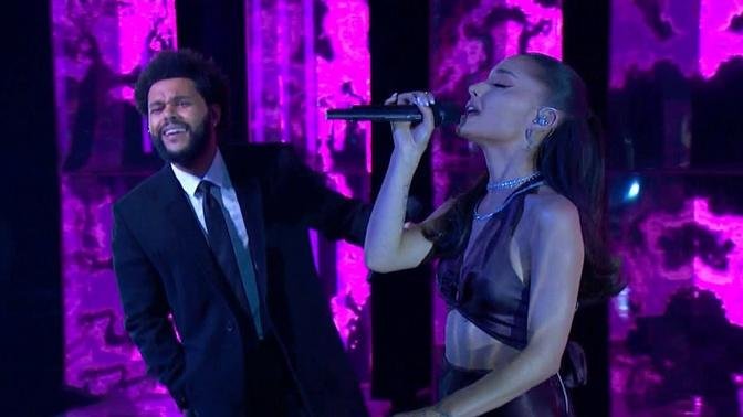 The Weeknd And Ariana Grande Save Your Tears Remix Live At The Iheartradio Music Awards 2021 