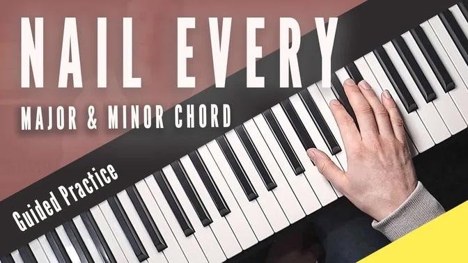 Finding every Major and Minor chord on piano | Guided Practice