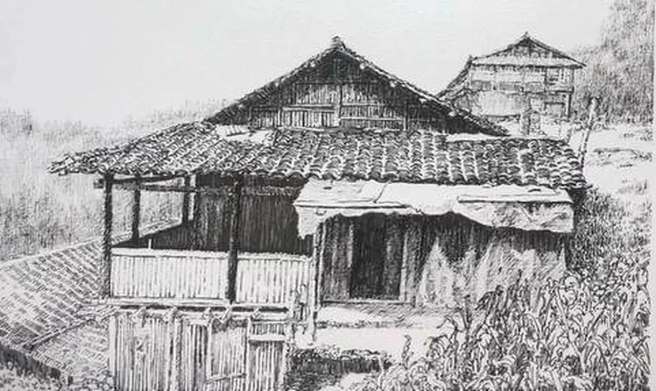 风景钢笔速写画
