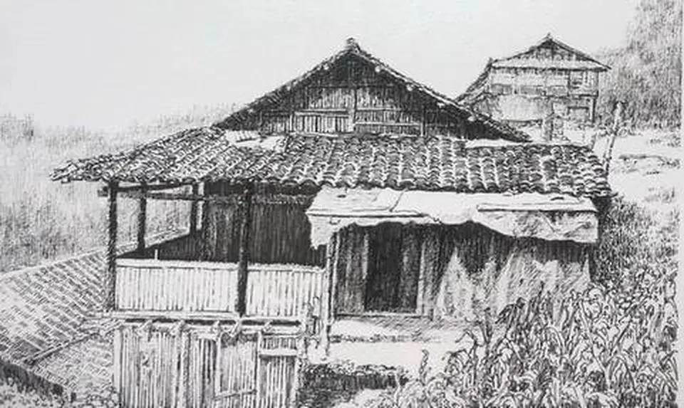 风景钢笔速写画
