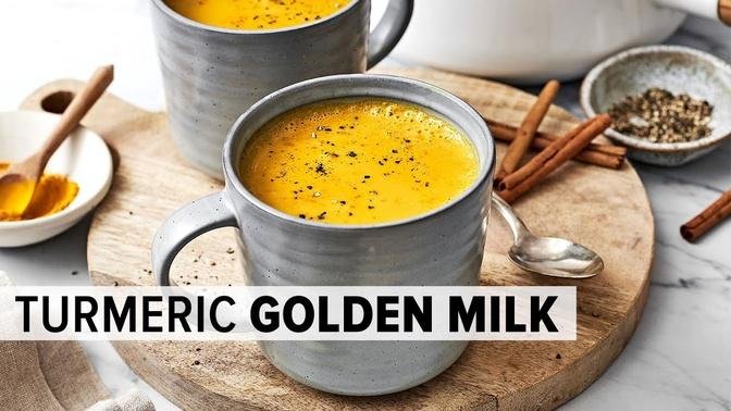 GOLDEN MILK (TURMERIC MILK) | dairy-free, vegan golden milk recipe