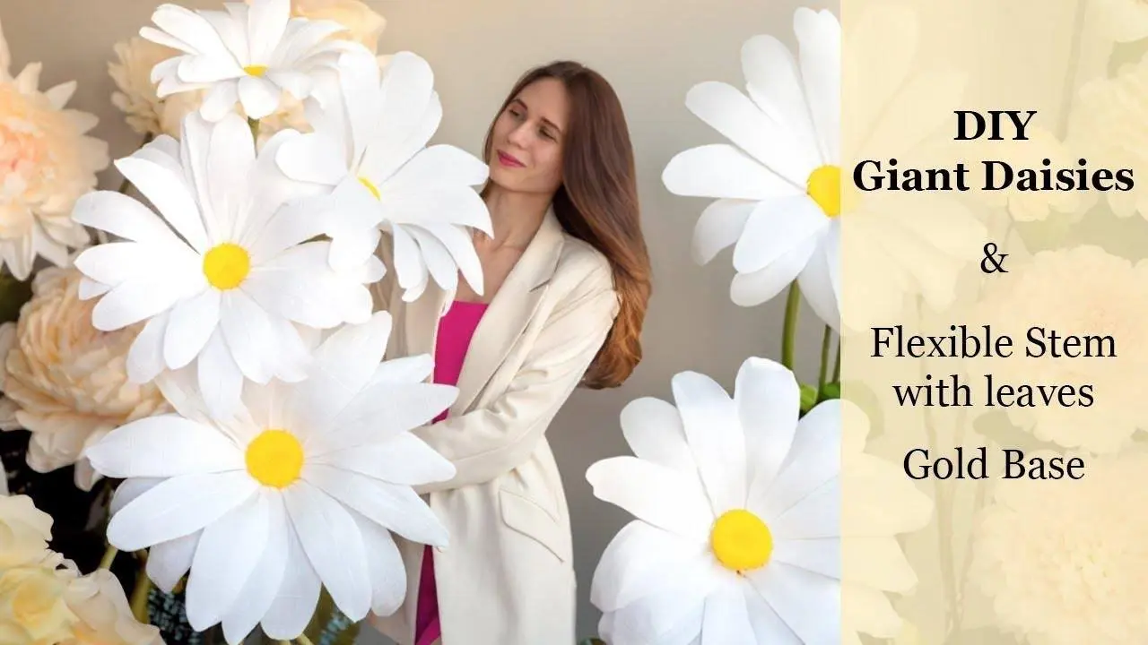Giant Paper Daisy Tutorial: Step-by-Step DIY | Paper Flower Craft Guide
