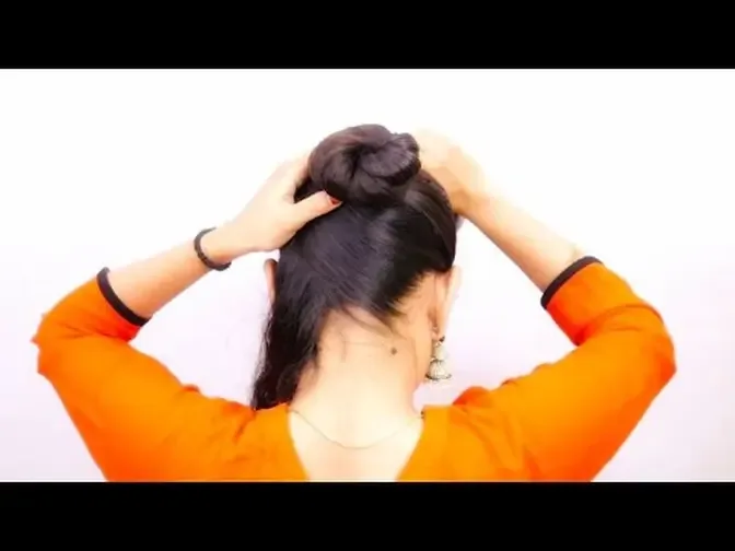 Low Bun Hairstyle for Everyday Juda Hairstyle Without any Tools Different  Stylish Hairstyle