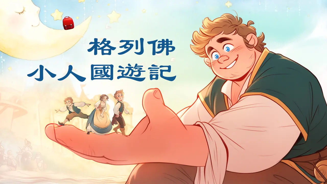 格列佛誤闖小人國 🚢  成為拯救小人國的大英雄！ 【🌙 月亮睡著了】#睡前故事 #格列佛 #小人国 #儿童故事 #乾淨校園