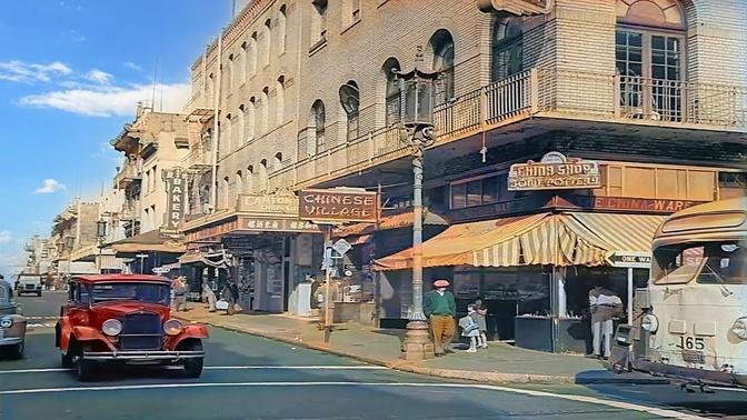 Amazing San Francisco 1940s in color [60fps, Remastered] w/sound design added