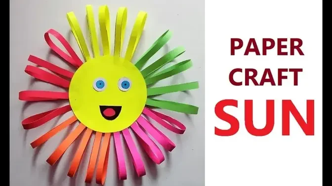 How to Make a Paper Sun | Step by Step | Kids Special | Sun Paper Craft | Colorful Origami Craft Sun