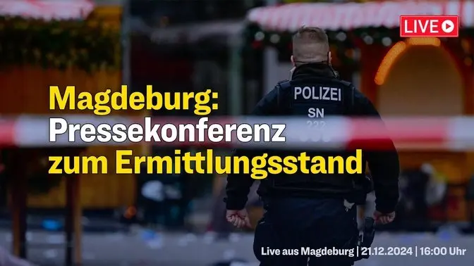 Magdeburg: Pressekonferenz mit Polizei und Staatsanwaltschaft