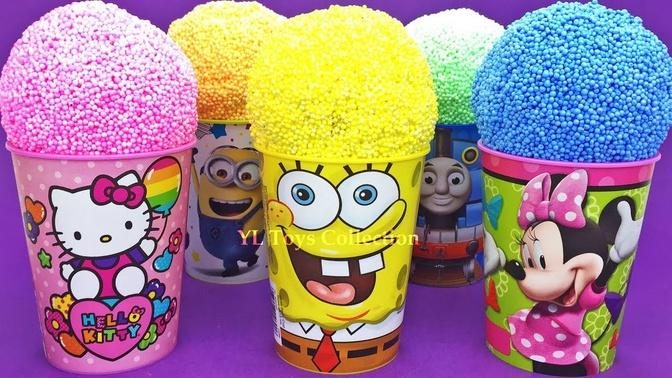 Play Foam Ice Cream Cups Surprise Hello Kitty Spongebob Minions Thomas and Friends Kinder Eggs