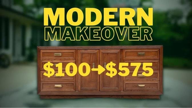 Furniture Makeover // Furniture Flipping // Mid Century Makeover // Side Hustle 2021