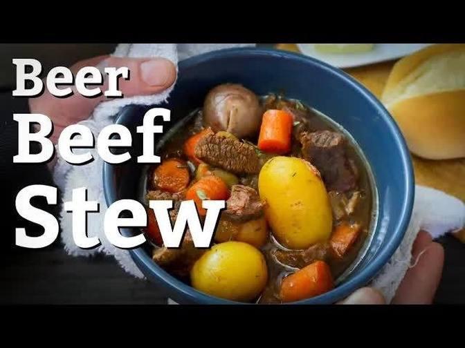 DELICIOUS Dutch Oven Beer Braised Beef Stew Easy Stew Recipe Videos Logan's Foster Gan