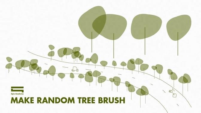 Make Random Tree Brush for Diagram or Elevation rendering Photoshop (Tạo đầu bút ngẫu nhiên)