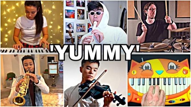 Who Played It Better: Yummy - Justin Bieber (Violin, Sax, Cat Piano, Flute, Piano, Drums)