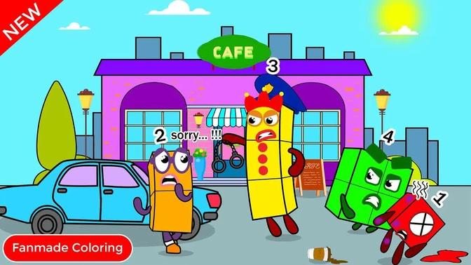Sorry! NB 2 Does Not Intentionally Hurt NB 1 | Numberblocks Fanmade Coloring Story
