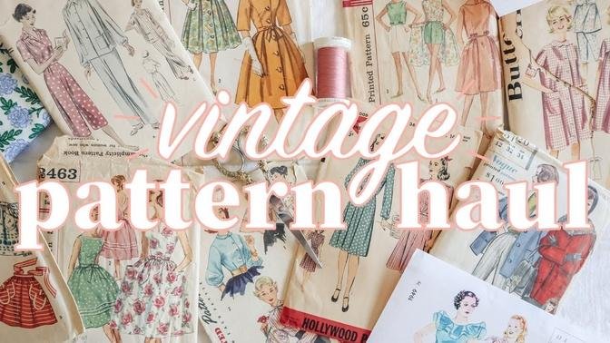 THE CUTEST VINTAGE PATTERNS! 🧵🪡💞Come Antique Shopping with Me!.