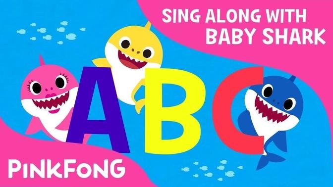 Shark ABC   Now I know my ABCs    Sing along with baby shark   Pinkfong Songs for Children