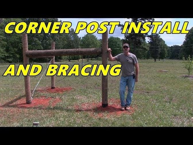 Corner post installation and bracing - Detailed video
