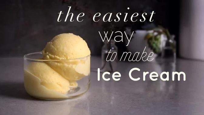 The Truly EASIEST Way To Make Ice Cream - no churn, no machine, no whip (creamy smooth vegan recipe)