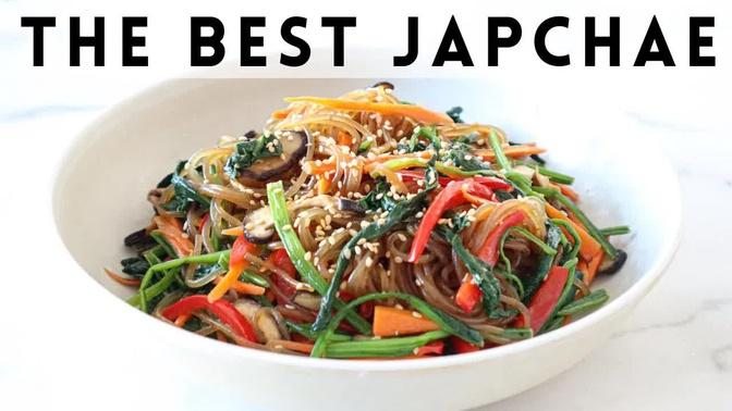 EASY VEGAN JAPCHAE | Korean Stir Fry Glass Noodles