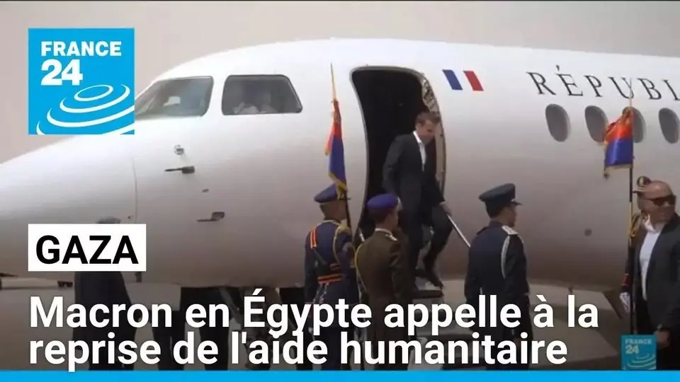Emmanuel Macron en Égypte appelle à la reprise de l'aide humanitaire à Gaza • FRANCE 24