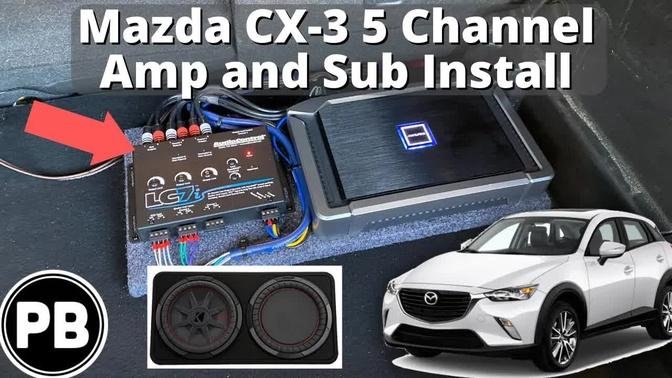 2016 - 2021 Mazda CX-3 5 Channel Amp and Sub Install