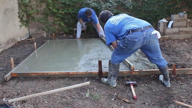 DIY How To Pour A Concrete Slab For Your Shed