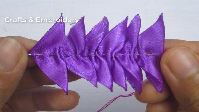Hand Embroidery, Super Easy Embroidery Tricks, Ribbon Flower Making Idea