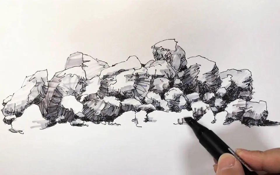 在绘画道路上继续前行，钢笔画和马克笔上色，最难的部分是什么？