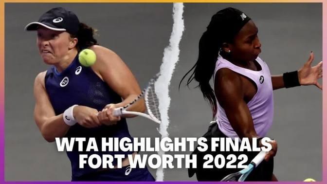 Iga Swiatek vs Coco Gauff | Highlights WTA Finals Fort Worth 2022 ...