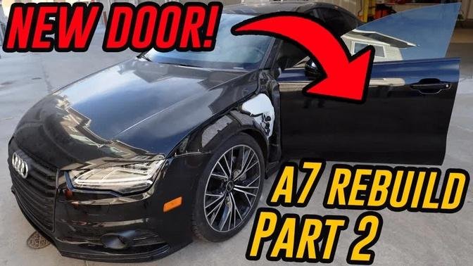 My Salvage DREAM CAR Getting New Parts // 2017 Audi A7 Rebuild Part 2