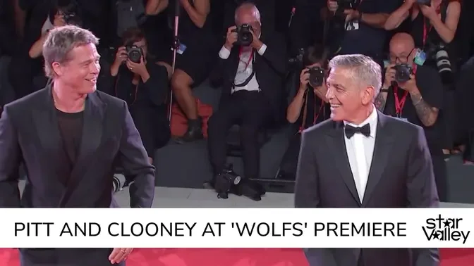 Pitt and Clooney Set Venice Red Carpet Alight at 'Wolfs' Premiere