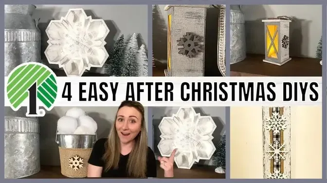 4 BEAUTIFUL Winter DIYs Using 1 Supplies After Christmas DIY Decor