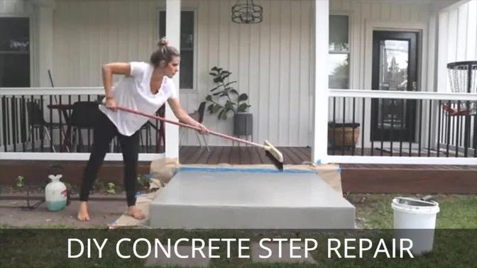 How to Repair Concrete Steps | Concrete Step Refinishing Tutorial | Small Cement Area Repair