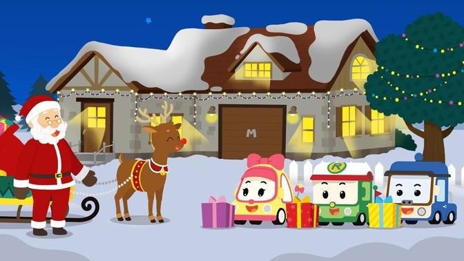 Santa Claus and Rudolph _ Wait for Santa Claus with Little Cars _ Carol _Robocar POLI-Nursery Rhymes