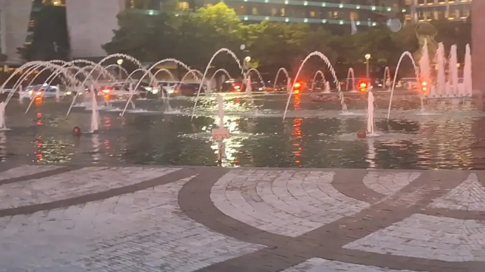 The Atmosphere of Jalan Jenderal Sudirman Jakarta at Night